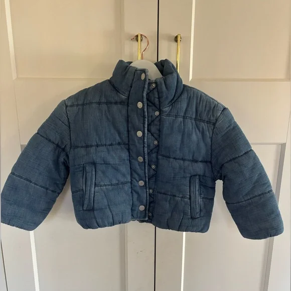 GAP Kids Blue Puffer Jacket NEW - Picture 2 of 5